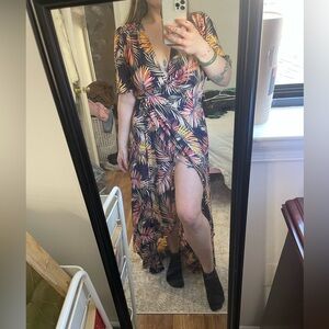 Veronica M Tropical Wrap Dress